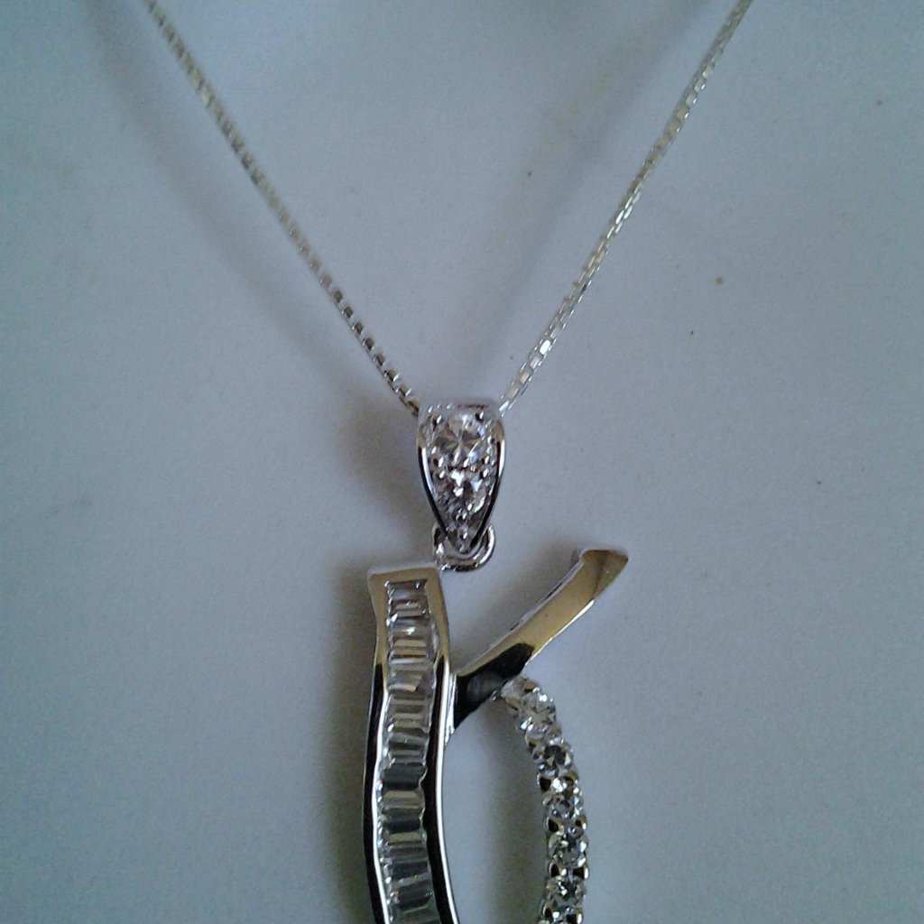 Sterling Silver Initial K Necklace